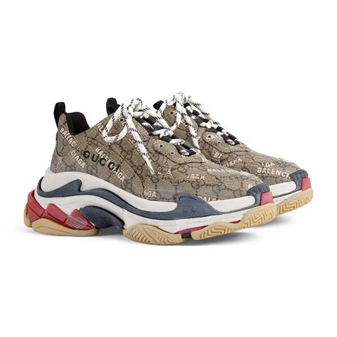 triple s gucci balenciaga|gucci x balenciaga beige.